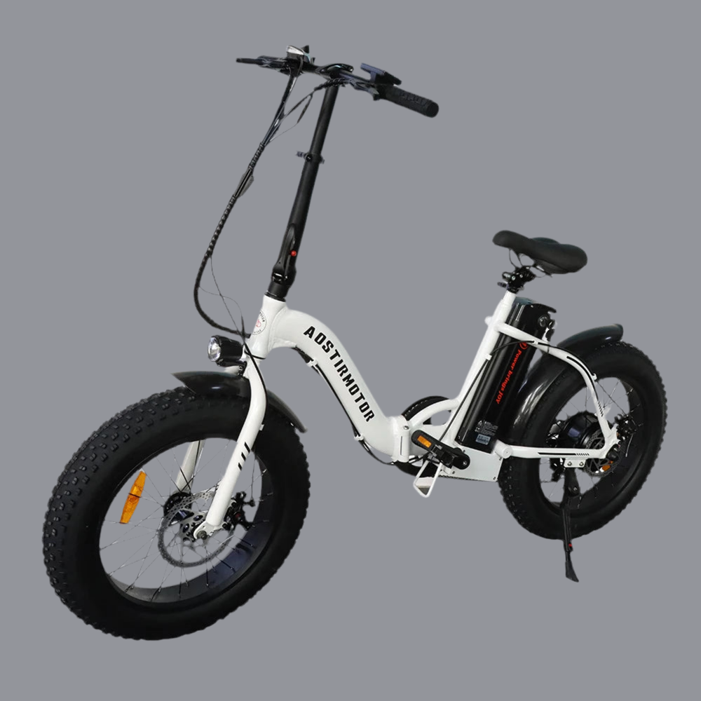 A20 Folding Ebike 500W Electric Mountain Bike 20Inch 4.0 Fat 36V 13Ah Removable Battery Beach Bicycle for Adult