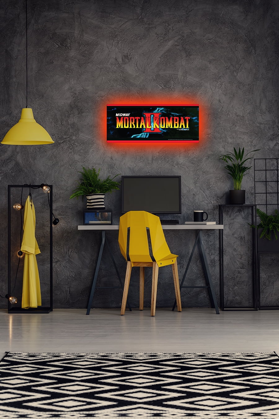 Mortal Kombat II Light up Wall Mounted Marquee (24In X 10In)