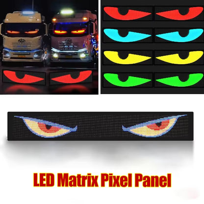 RGB LED Car Sign Animation LED Matrix Pixel Panel DIY Programmable Bluetooth App Control LED Panel Flexible Display Light