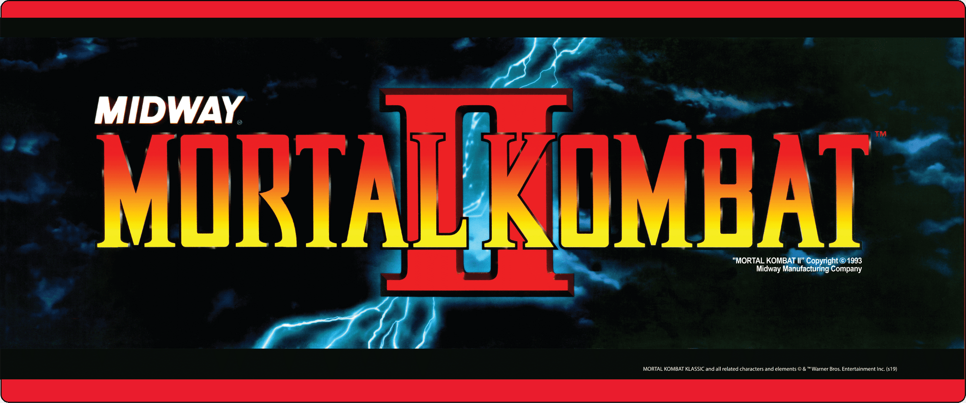 Mortal Kombat II Light up Wall Mounted Marquee (24In X 10In)